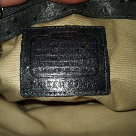 Coach purse authentic ostrich skin